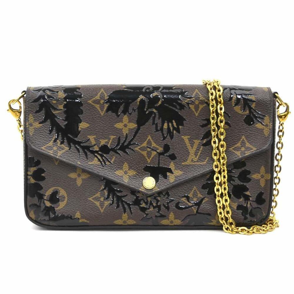 LOUIS VUITTON Black Monogram Pochette Shoulder Bag